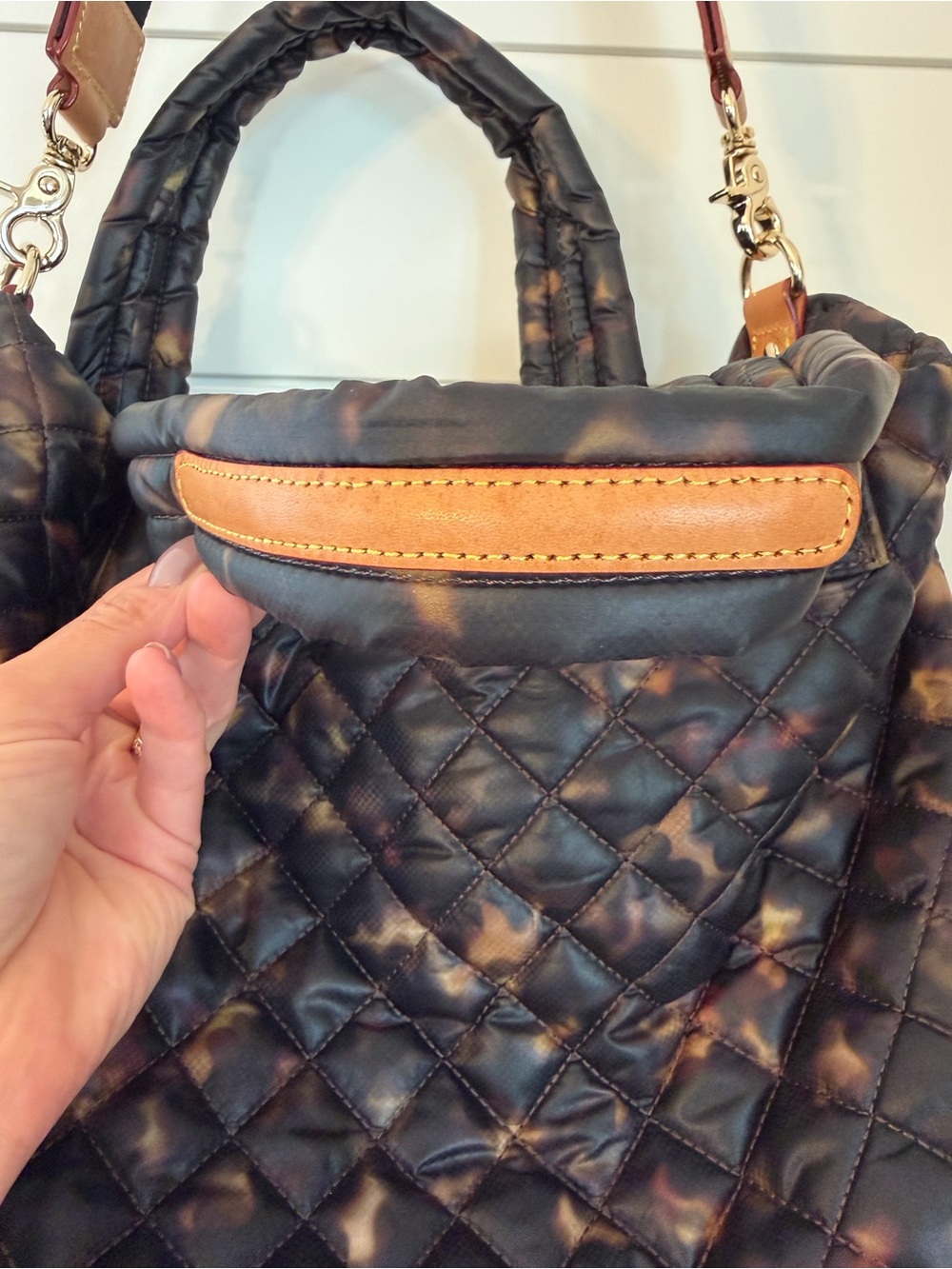 MZ Wallace Small Metro Tote Deluxe Tortoise - Picture 2 of 7